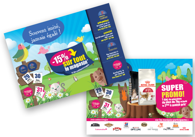 Réalisation d'un Flyers pour Animal Confort (03/19)